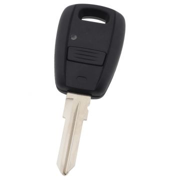 Fiat 1-button key housing black - key blade tip 