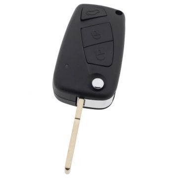 Fiat 3-button folding key black - key blade straight (model 3)