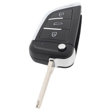 Llave plegable Citroën 3 botones - punta de llave con electrónica 434MHZ - transponder ID46