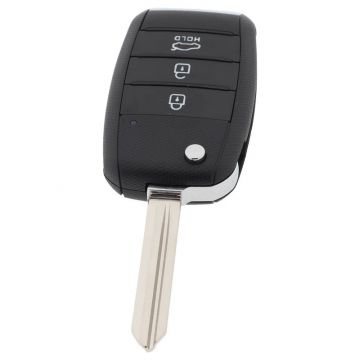 Kia 3-button folding key - key blade point with electronics 433MHZ - 4D60 transponder