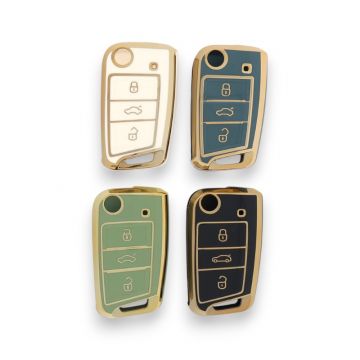 Volkswagen 3-button folding key TPU key cover