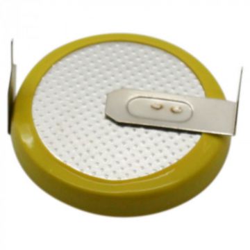Rechargeable button battery LIR2032 connection 180 degrees