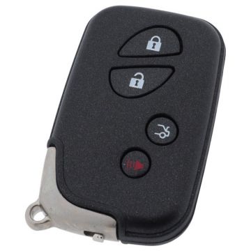 Lexus 4-button smart key - key blade straight with notch center
