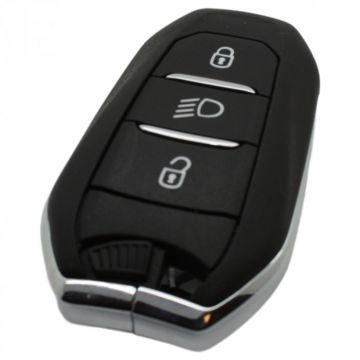 Citroën 3-button Smart Key Housing - push button illumination - key blade straight with notch