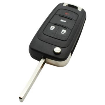 Chevrolet 3-button folding key with panic button with electronics 433MHZ - PCF7952- transponder