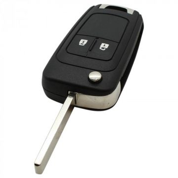 Chevrolet 2-button folding key - key blade straight with electronics 433MHZ - PCF7952 transponder