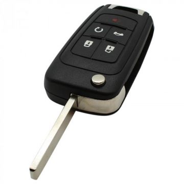 Chevrolet 4-button folding key with panic button with electronics 433MHZ - PCF7952 transponder
