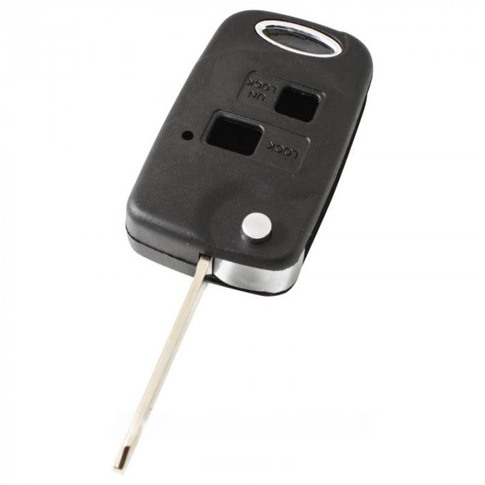 Toyota 2-button folding key - key blade tip with notch left (conversion kit) main product photo