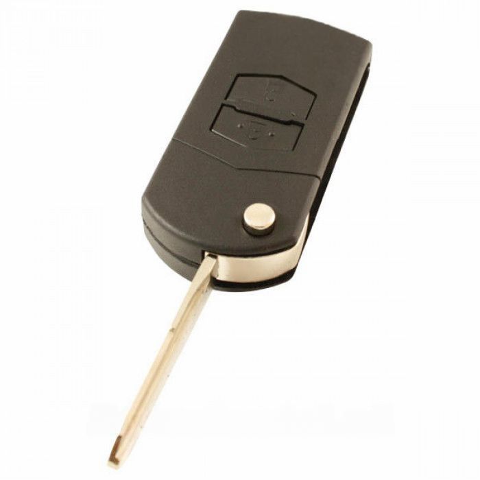Mazda 2-button folding key - key blade point with notch right - (model 3) main product photo