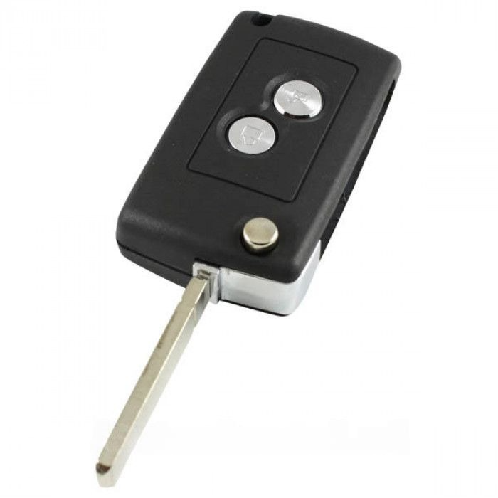 Peugeot 2-button folding key - key blade straight (conversion kit) main product photo
