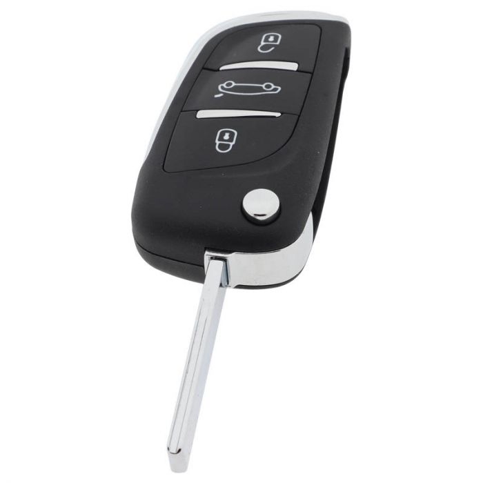 Citroën 3-button folding key - key blade straight with notch side (conversion kit) main product photo