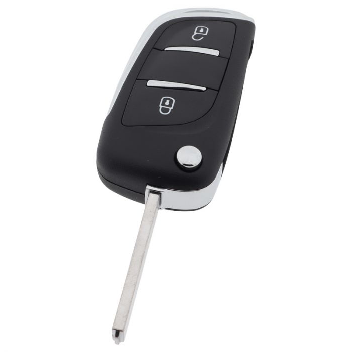 Citroën- 2-button folding key - key blade straight - battery in housing (conversion kit) main product photo
