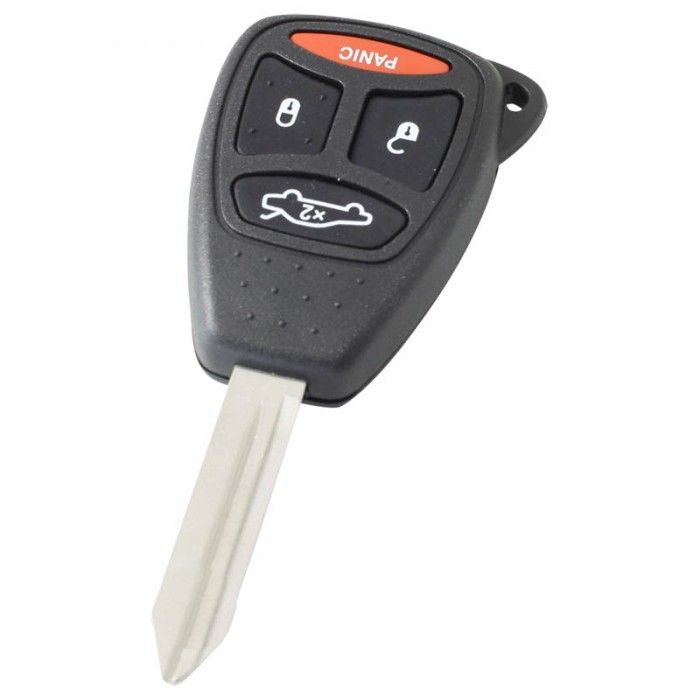 Chrysler 3-button key housing with panic button - key blade tip main product photo