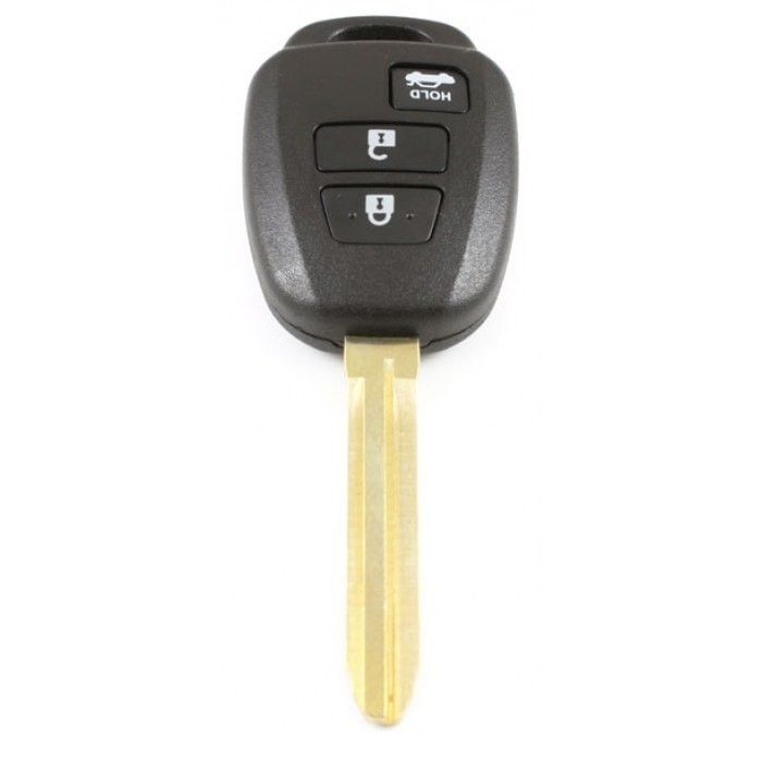 Carcasa de llave Toyota de 3 botones con pulsador para la tapa del maletero - punta de la llave main product photo