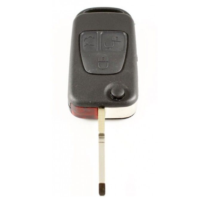 Mercedes 3-button folding key - key blade point with notch main product photo