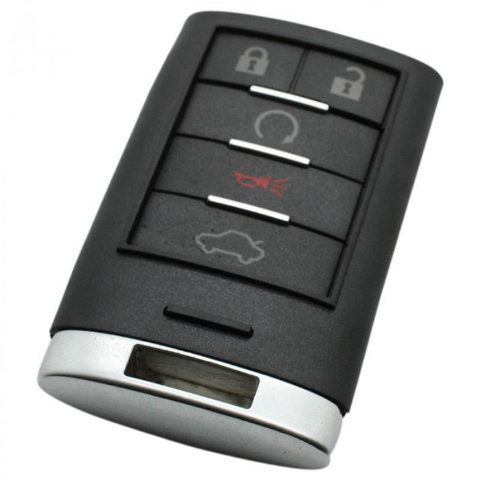 Carcasa de llave inteligente Cadillac de 4 botones con botón de pánico (modelo 2) main product photo