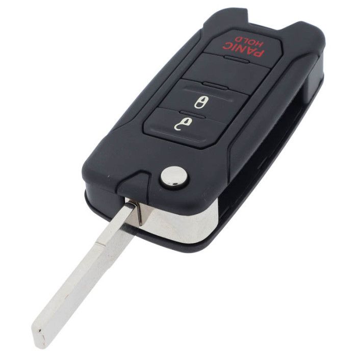 Jeep 2-button folding key with panic button - key blade straight main product photo