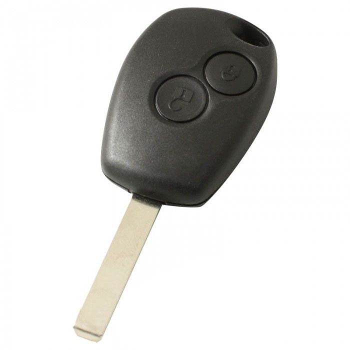Renault 2-button key housing - key blade straight with electronics 433MHZ - 7947 transponder (model 2) main product photo