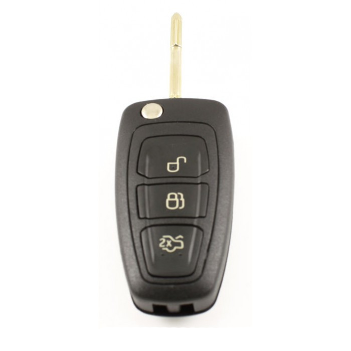 Ford Mondeo 3-painikkeinen taittuva avain - avaimen terä pyöreä elektroniikalla 433MHZ main product photo