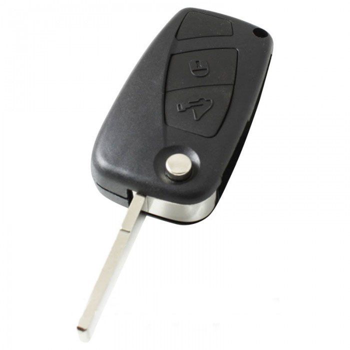 Fiat 2-button folding key - key blade straight with electronics 434MHZ - 7946 transponder main product photo