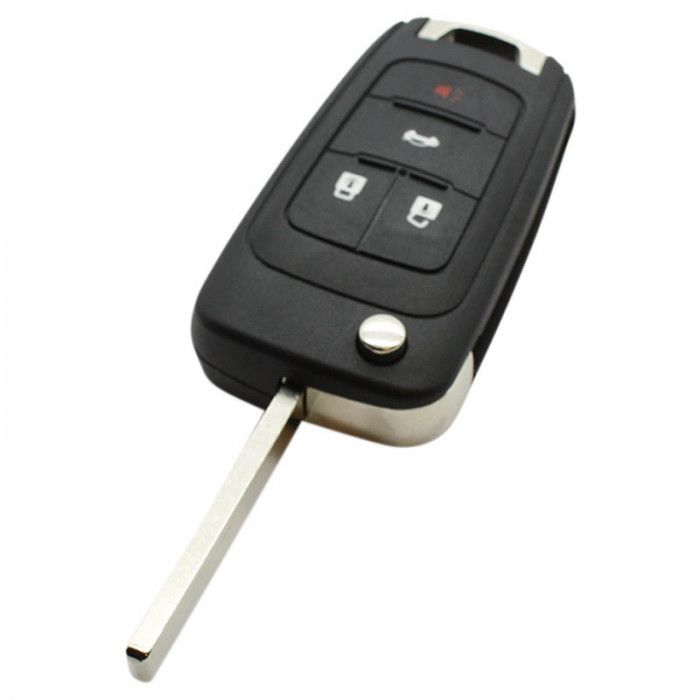 Llave plegable Chevrolet de 3 botones con botón de pánico con electrónica 433MHZ - ID46/ PCF7937E / PCF7941E transponder main product photo