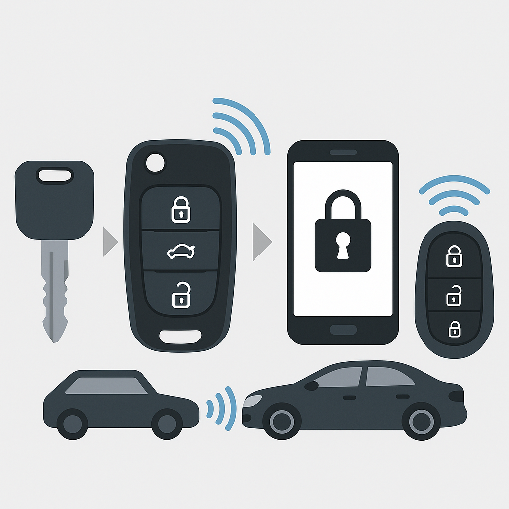 Die Entwicklung des Autoschlüssels: Vom mechanischen zum schlüssellosen Zugang